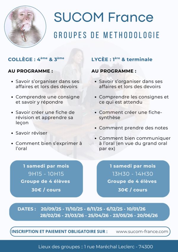 Groupe de Méthodologie (Collège : 4éme et 3éme)
