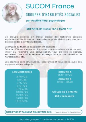 Groupe Habiletés Sociales enfants de 9 à 11 ans (Groupe A)