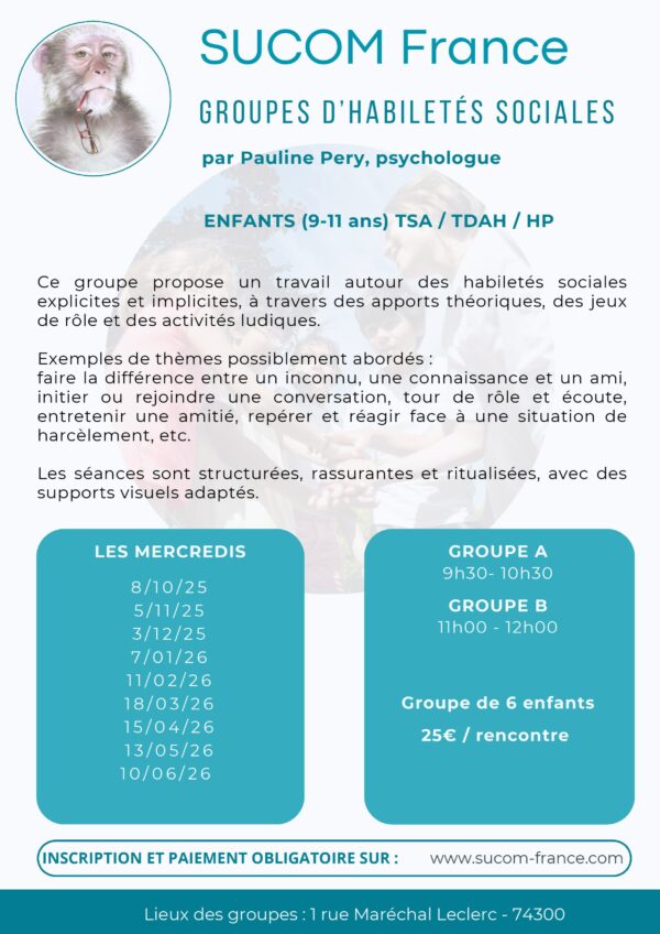 Groupe Habiletés Sociales enfants de 9 à 11 ans (Groupe A)